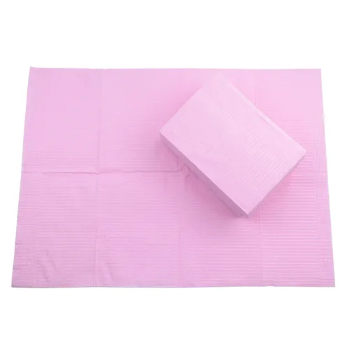 Miniatura 8 de Juego de 125 toallas de papel desechables para arte de uñas, 3 capas, impermeables, para decoración de uñas, baberos de tatuaje, tapete de Rosa