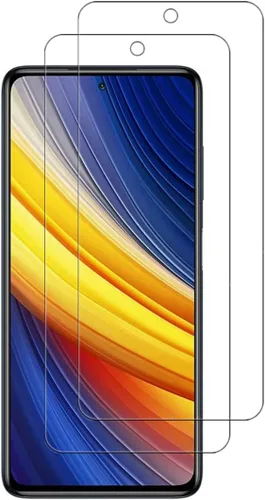 Protector de pantalla transparente HD para Xiaomi Poco X3 Pro 2021 de vidrio templado - [Paquete de 2] Protector de pantalla antiarañazos de dureza