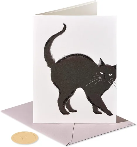 Miniatura 4 de Papyrus Tarjeta de Halloween de gato negro, perfecta para cualquier persona (atraviesa tu camino)