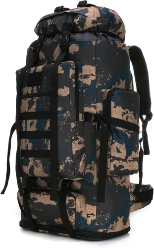 Miniatura 12 de Mochila de senderismo W WINTMING para hombres 70L/100L, mochila de campamento, mochila militar Molle, paquete de asalto de 3 días para escalada
