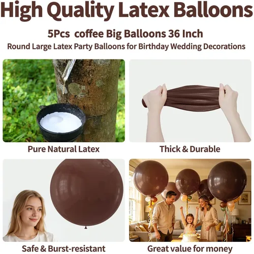Miniatura 30 de 32 piezas de globos grandes morados de 18 pulgadas, globos redondos grandes de látex para decoración de cumpleaños y bodas. (morado)