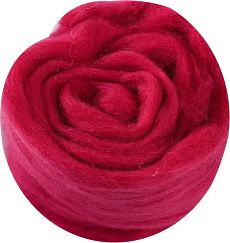 Miniatura 155 de 24 tipos de lana rosa, 4.23 oz (120 g), adecuado para fieltro húmedo y fieltro de aguja de telas hiladas de lana. Un paquete de prueba está Tonos