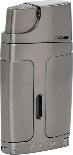 Miniatura 8 de Xikar ELX - Encendedor de llama de doble chorro con punzón de puros de 0.354 in, diseño ergonómico, bronce vintage Bronce con negro