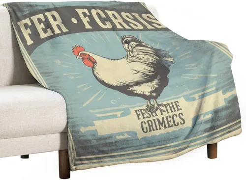 Miniatura 21 de Manta de microfibra suave y acogedora con diseño de gallo rústico en blanco y negro, suave y acogedora manta de microfibra para sofá, cama, oficina