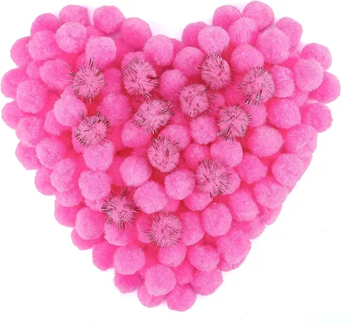 Miniatura 9 de Pllieay 160 pompones con bolas brillantes para decoraciones de Pascua, pompones negros de 1 pulgada para manualidades, decoración del hogar del día
