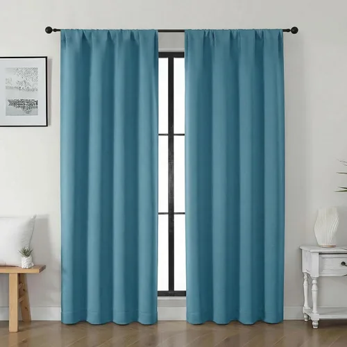 Miniatura 115 de Gwine Cortinas opacas para dormitorio, 54 pulgadas de largo, paneles de cortina de ventana con aislamiento térmico y reducción de ruido, cortinas