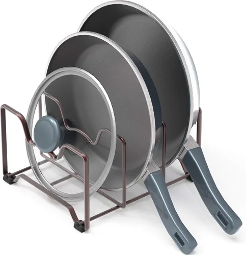 Miniatura 3 de Simple Houseware Organizador de artículos para el hogar de cocina, estante de despensa, bronce