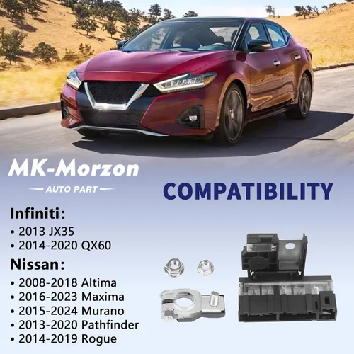 Miniatura 3 de 926-001 Kit de terminales de fusible de batería positiva compatible con Infiniti JX35 QX60 Nissan Altima Maxima Murano Rogue Reemplaza# 24380-3JA1A