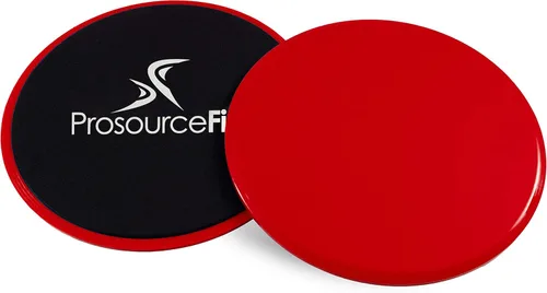 Miniatura 7 de ProsourceFit Discos de ejercicio deslizantes de núcleo, deslizadores de doble cara para uso en cualquier superficie en casa o gimnasio para Negro