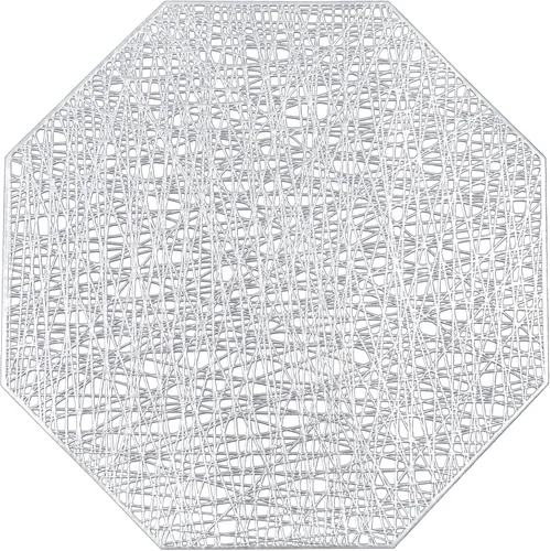 Miniatura 13 de U'Artlines Manteles individuales metálicos huecos de vinilo antideslizante con aislamiento térmico para mesa de cocina (21102 dorado, 6 unidades)
