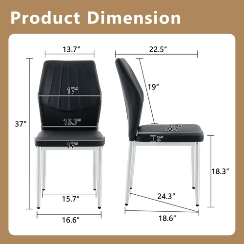 Miniatura 2 de Sillas De Comedor Juego de 4 Sillas De Comedor Juego de 4 Sillas De Comedor para Comedor, Juego de 4 Sillas De Comedor para Comedor, Cocina, Sala