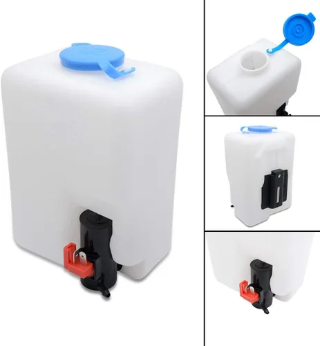 Miniatura 2 de Kit de botella universal para limpiaparabrisas con manguera de bomba, chorros, interruptor de cableado para VW Classic Car 12V, barco y marino