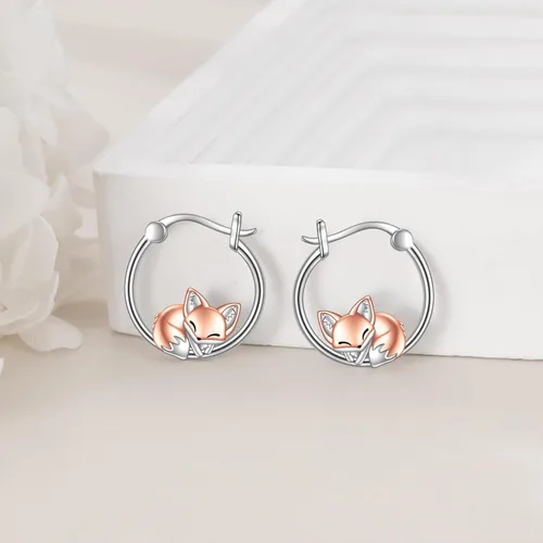 Miniatura 4 de Aretes de plata de ley 925 con diseño de oso, pingüino, ajolote, pulpo, mapache, regalos de Navidad para mujer