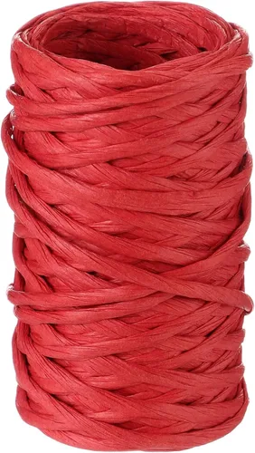 Syhood Alambre Floral de Vid Rústica de 65 Pies, Alambre de Atado para Manualidades, Envolver Ramos de Flores (Rojo, 1 Rollo)