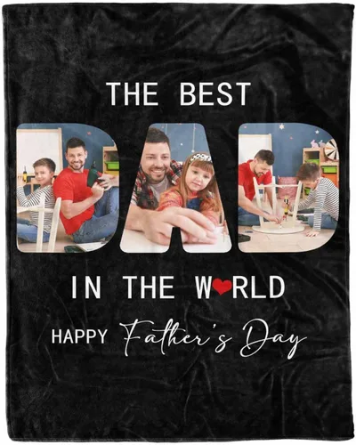 Miniatura 26 de D-Story Mantas para papá, manta de regalo personalizada de hija, manta para el Día del Padre, regalos para papá de parte de la hija, manta con fotos