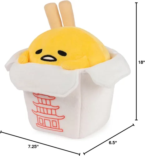 Miniatura 8 de GUND Sanrio Gudetama El huevo perezoso de peluche, contenedor de peluche Gudetama para llevar para niños de 8 años en adelante, 9.5 pulgadas