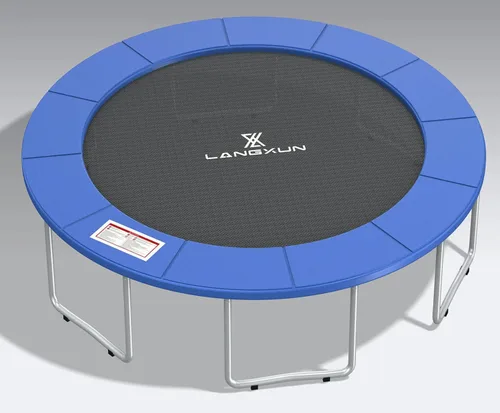 Miniatura 8 de LANGXUN - Almohadilla de seguridad universal para cama elástica de 8 pies, 10 pies, 12 pies, 14 pies, 15 pies, 16 pies, cubierta de espuma de Azul