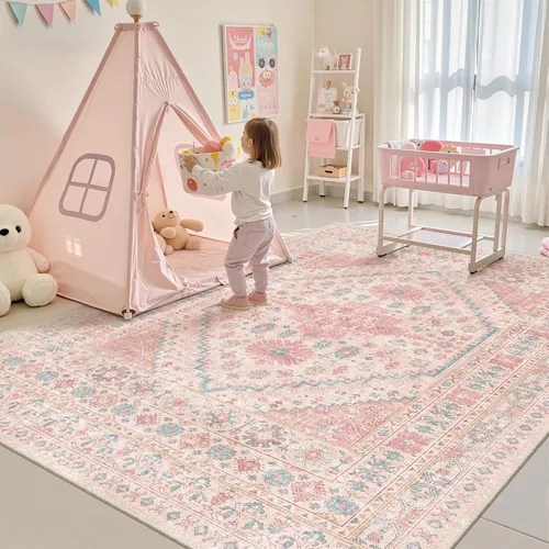 Miniatura 58 de zesthome Alfombra 4x6 - Alfombra Resistente a Manchas Lavable, Alfombras con Respaldo Antideslizante para Sala de Estar, Alfombras Pequeñas de Área
