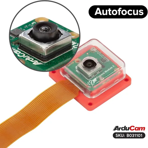 Miniatura 8 de Arducam Para Raspberry Pi Cámara Módulo 3 Amplio, 120 ° (D) IMX708 Autofocus Pi Cámara V3 con funda, viene con 5.9 in 15-22 Pin y 22-22 Pin Cable FFC