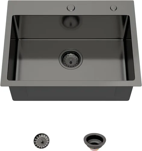 Miniatura 25 de Mocoloo Fregadero de barra de 13 pulgadas con caída en la parte superior, fregadero de cocina pequeño de acero inoxidable T304 de 13 x 15 pulgadas