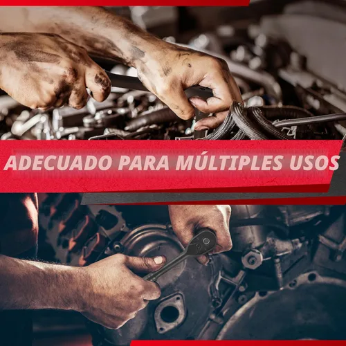 Miniatura 8 de EACELIY Juego de llaves de 64 piezas de 3/8", Juego de llaves de impacto, SAE/métrico, profundo y poco profundo, acero Cr-V, 6 puntas