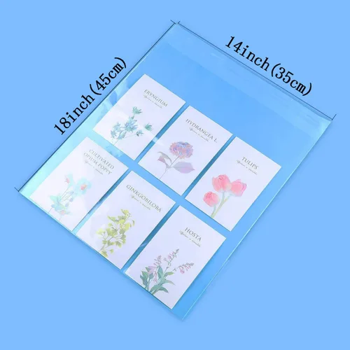 Miniatura 5 de Symbiontia 50 bolsas de celofán de celofán de 14 x 18 pulgadas, transparentes y planas para envolver regalos, panadería, galletas, dulces, postres