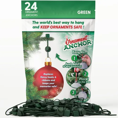 ORNAMENT ANCHOR Ganchos para Adornos para Colgar Decoraciones de Navidad - Ganchos Colgantes Antideslizantes para Navidad - Ganchos Colgantes de