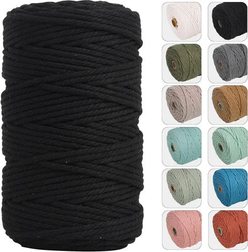 Miniatura 12 de NOANTA Cuerda de macramé de 109 yardas de 109 yardas, cuerda de algodón de color natural para colgar en la pared, ganchos de plantas, manualidades