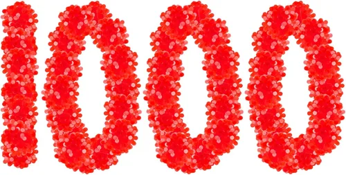 Regal Bingo Chips de bingo de plástico, 1000 piezas, juego de fichas transparentes transparentes para juegos de mesa, divertida noche de bingo Rojo
