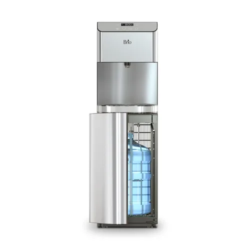 Brio Moderna - Dispensador de enfriador de agua de carga inferior, triple temperatura, temperatura ajustable, autolimpieza, dispensador táctil,