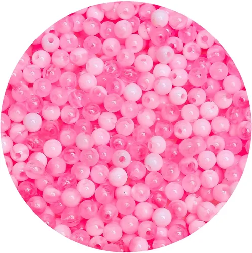Miniatura 68 de BONNY BOXX 2000 piezas 4 mm cuentas redondas de acrílico de zafiro suave, bolas de plástico de chicle de burbujas, cuentas gruesas de bolas