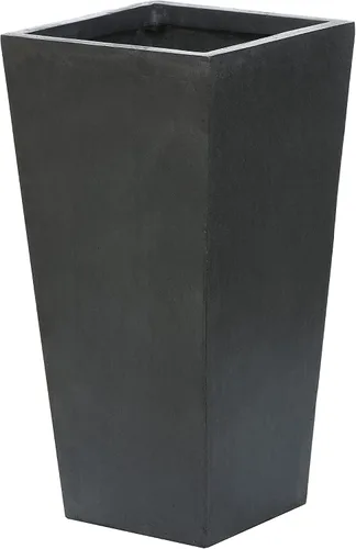 Miniatura 8 de LuxenHome - Macetas altas para plantas de interior, macetas cónicas negras para plantas de exterior, macetas de 18.5 pulgadas para exteriores e