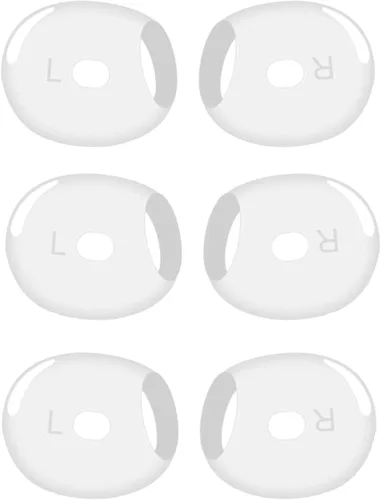 3 pares de almohadillas para las orejas + ganchos para las orejas para AirPods 4 | Ganchos y cubiertas de silicona antideslizantes | Accesorios de