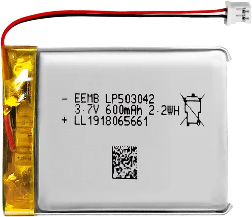 EEMB 3.7V Lipo Batería 600mAh 503042 Batería de iones de polímero de litio recargable con conector JST Asegúrese de que la polaridad del dispositivo