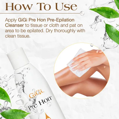 Miniatura 5 de GiGi Aceite de Epilación Pre Cera para Depilación - Aceites Calmantes de Soja y Semilla de Uva, Preparación de la Piel Antes de la Cera, 4 fl oz