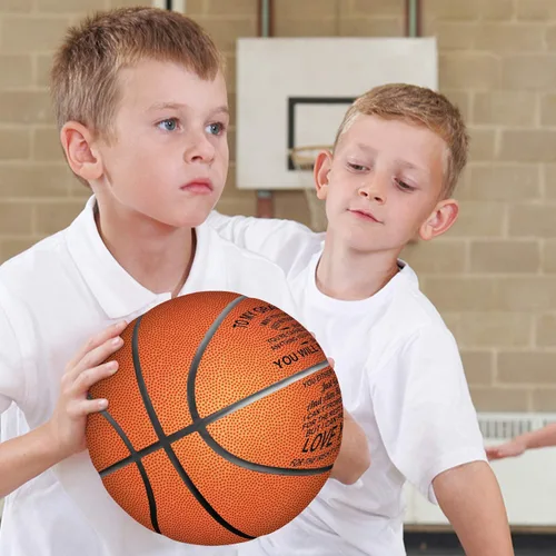 Miniatura 5 de Baloncesto grabado de 29.5 pulgadas, pelota de juego personalizada para interiores y exteriores para hijo y nieto, nunca perderás, regalo de aliento
