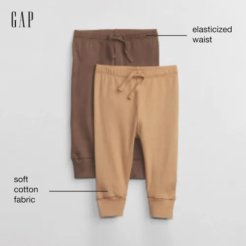 Miniatura 2 de GAP Paquete de 2 pantalones de meter para bebé niña