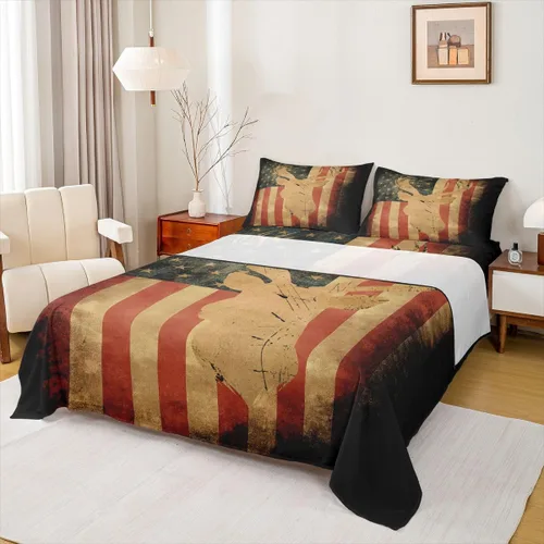 Miniatura 21 de Erosebridal Happy Camping - Juego de sábanas tamaño individual para niños, diseño de animales del bosque del bosque, para bebés, niños y niñas