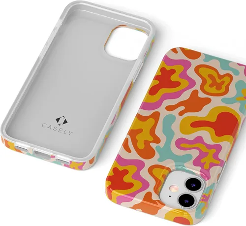 Miniatura 6 de Casely Funda para iPhone 11 Color tropical Splash Retro abstracto Diseño clásico ultra delgado