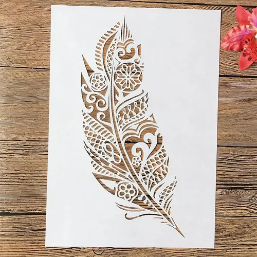 Miniatura 15 de TIAMECH Plantilla A4 reutilizable de líneas de símbolos pequeños para pintar, plantilla de capas de textura de cuadrícula, arte de pared