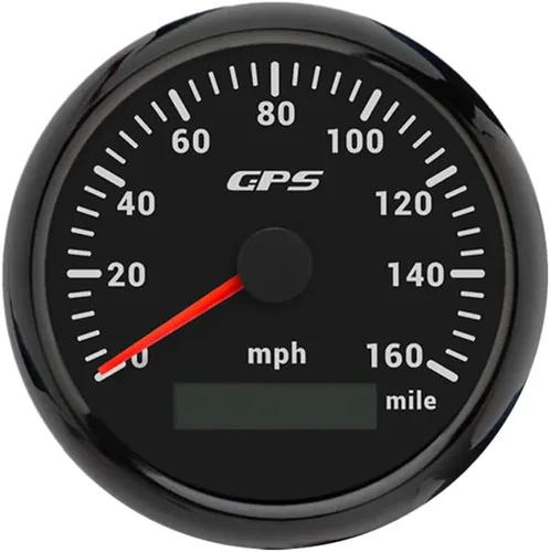 Miniatura 36 de ELING Velocímetro GPS de 3.346 in 0-200 MPH Kit de medidor de velocidad para coche, camión, motocicleta con 7 retroiluminaciones 12 V 24 V