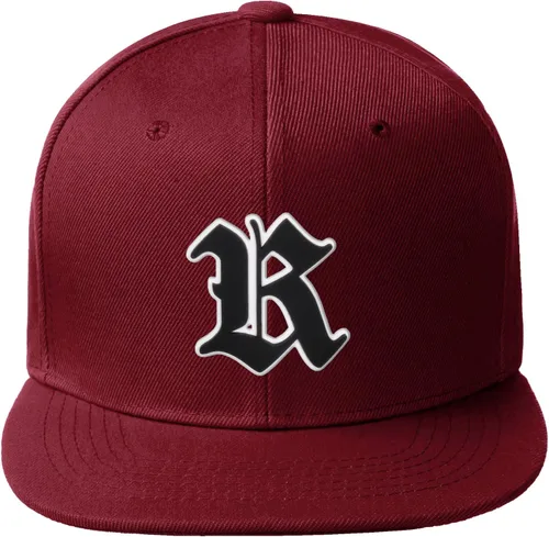 Miniatura 557 de Daxton Gorra clásica con visera de billete plano con letras del alfabeto inglés antiguo de la A a la Z