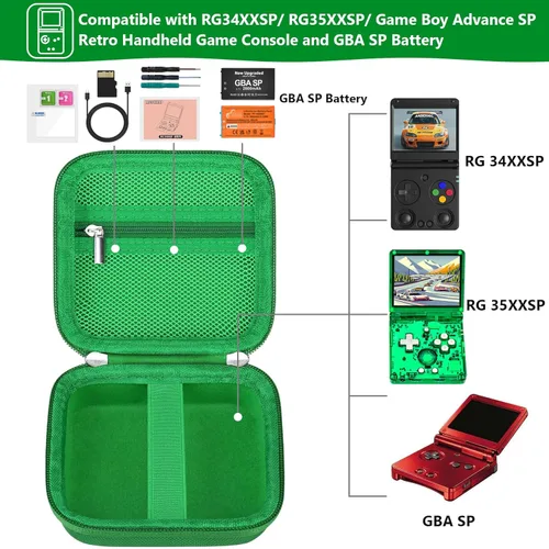 Miniatura 2 de Supmay Estuche rígido de transporte para RG34XXSP/RG35XXSP Retro Handheld Game Console/Game Boy Advance SP, soporte de almacenamiento de viaje