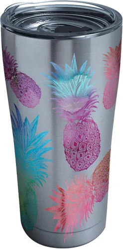 Miniatura 15 de Tervis Vaso aislado de doble pared con estampado de piña en acuarela hecho en Estados Unidos, mantiene las bebidas frías y calientes, 24 onzas