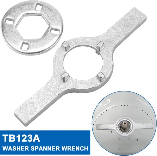 Miniatura 2 de AMI PARTS TB123A Llave de tubo para lavadora compatible con piezas de lavadora G-E Whirl-pool, llave de tuerca de tina de 1-11/16 pulgadas reemplaza