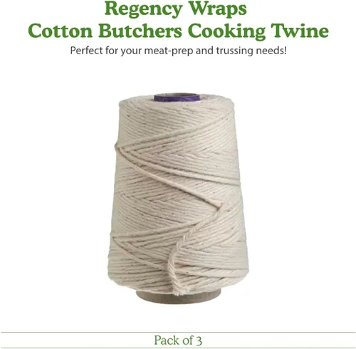 Miniatura 6 de Regency Wraps Cordel de carnicero de cocina, resistente, 500 pies, 16 capas, 2.4mm, cuerda de cocina de algodón segura para alimentos para atar