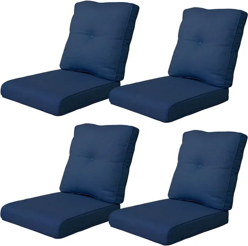 Miniatura 25 de Rilyson Cojines de patio para muebles de exterior, 22 x 24 pulgadas, respaldo alto y asiento profundo, cojín de exterior para sillas de patio, sofá