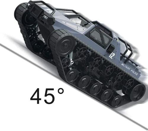 Miniatura 5 de Mostop Tanque Oruga de Control Remoto de Alta Velocidad Todoterreno 4WD Carro RC 2.4 GHz Camión del Ejército RC Tanque de Deriva 1/12 Tanque RC