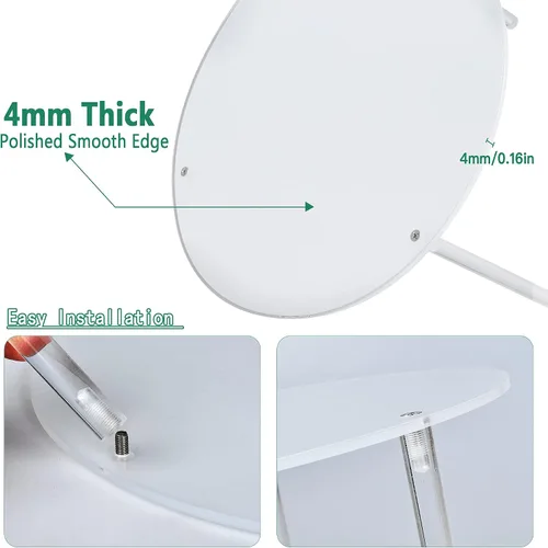 Miniatura 3 de 3 soportes acrílicos para tartas, soporte redondo reutilizable para cupcakes de postre, pastel, pizza, soporte de exhibición, plato de servir