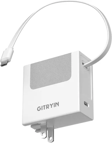 Miniatura 13 de Gitryin Cargador de pared USB C de 40 W con cable retráctil integrado, bloque de carga rápida plegable 2 en 1, artículos esenciales de viaje